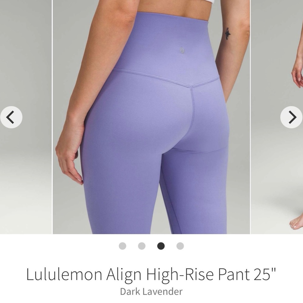 Lululemon Align High Rise Leggings ~ 8 ~ Dark Lavender ~ 25” - Picture 10 of 11
